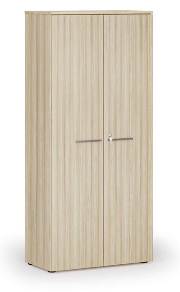 Kancelářská skříň s dveřmi PRIMO WOOD, 800 x 420 x 1781 mm, dub přírodní