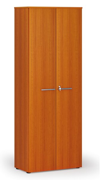 Kancelářská skříň s dveřmi PRIMO WOOD, 800 x 420 x 2128 mm, třešeň