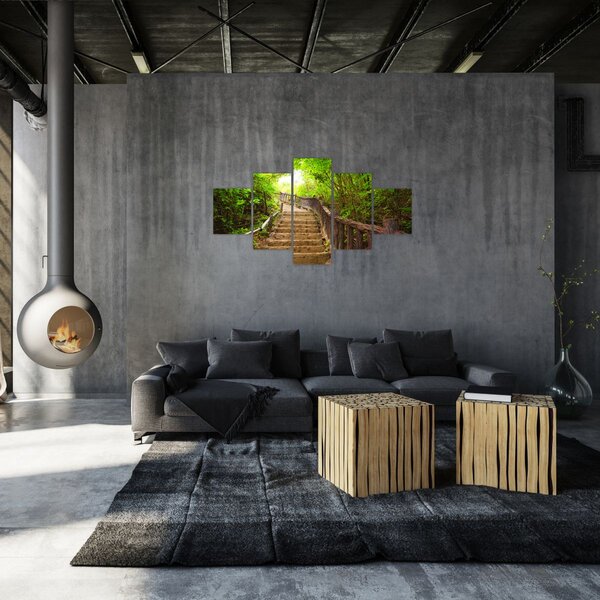 Obraz - Schody v přírodě (125x70 cm)