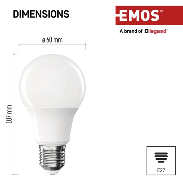 LED žárovka ZQ5E43 E27, 7W, neutrální bílá