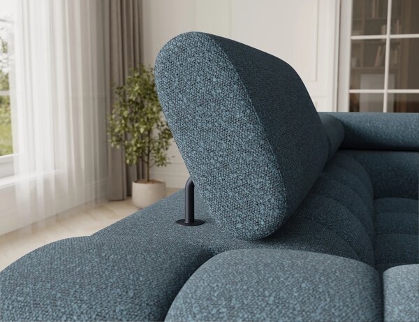 Designová sedací souprava do U KALANI - modrá, pravé provedení