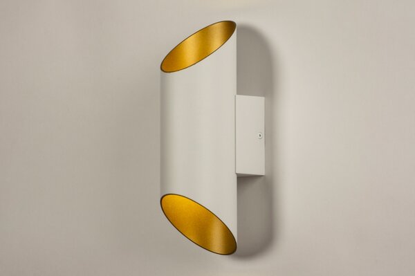 Nástěnné designové svítidlo Giardanno White and Gold (LMD)