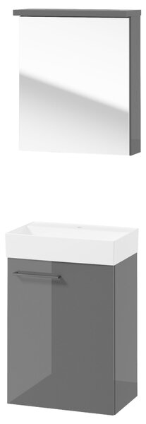 KOUPELNA PRO HOSTY, antracitová, 50 cm MID.YOU - Koupelnové série, Online Only