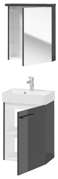 KOUPELNA PRO HOSTY, antracitová, 50 cm MID.YOU - Koupelnové série, Online Only