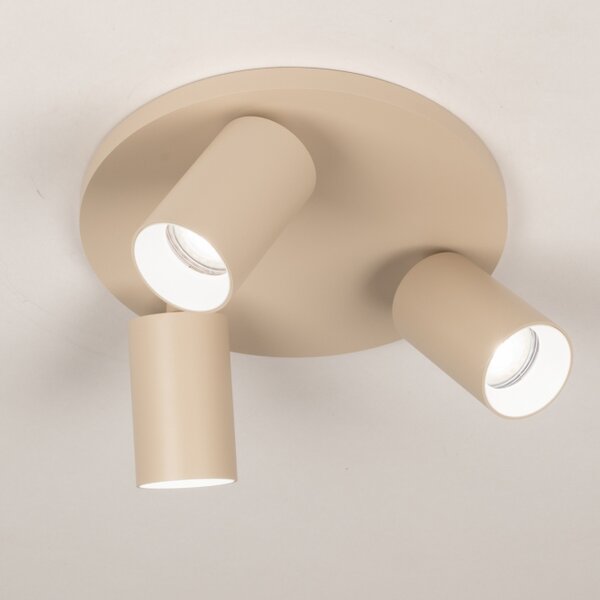 Stropní bodové svítidlo do kuchyně Average Spot Taupe 3 Round (LMD)