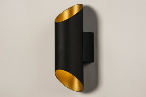 Nástěnné designové svítidlo Giardanno Black and Gold (LMD)