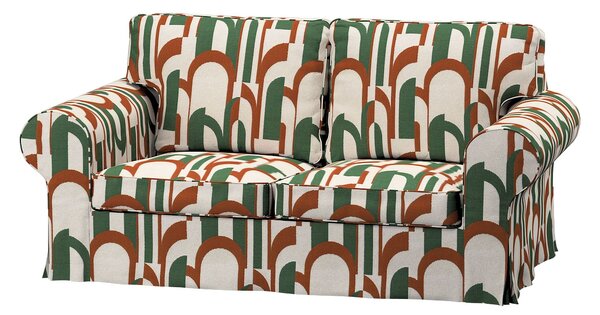 Potah na pohovku IKEA Ektorp 2-místná rozkládací NOVÝ MODEL 2012 barva zelená látka pletený vzor, vzorované
