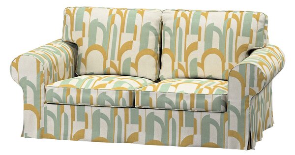 Potah na pohovku IKEA Ektorp 2-místná rozkládací NOVÝ MODEL 2012 barva zelená látka pletený vzor, vzorované