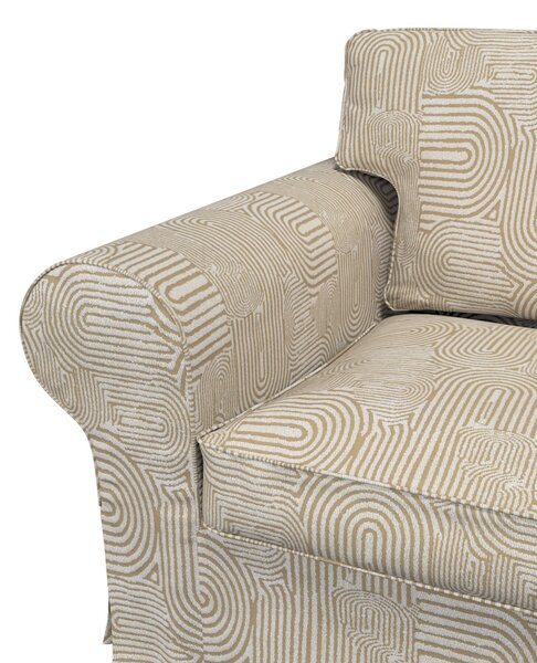 Potah na pohovku IKEA Ektorp 2-místná rozkládací NOVÝ MODEL 2012 barva béžová látka pletený vzor, vzorované