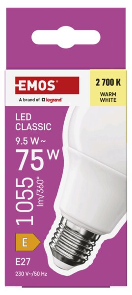 LED žárovka ZQ5E51 E27, 9,5W, teplá bílá