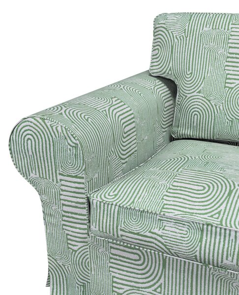 Potah na pohovku IKEA Ektorp 2-místná rozkládací NOVÝ MODEL 2012 barva zelená látka pletený vzor, vzorované