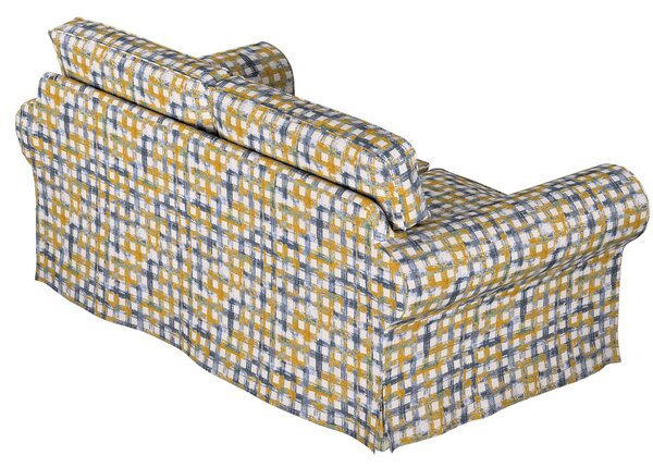 Potah na pohovku IKEA Ektorp 2-místná rozkládací NOVÝ MODEL 2012 barva modrá látka pletený vzor, vzorované