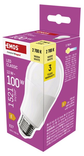 LED žárovka ZQ5E61 E27, 13W, teplá bílá
