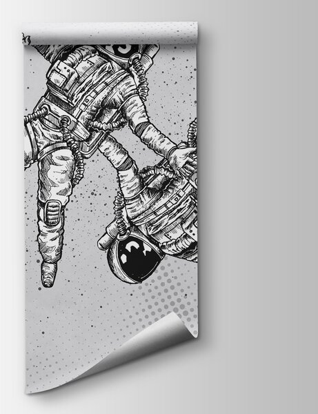 Fototapeta Kresba astronautů ve vesmíru, Vesmírné fototapety, Populární fototapety, w00630 - Tapeko.co.cz