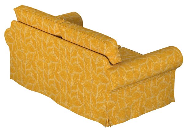 Potah na pohovku IKEA Ektorp 2-místná rozkládací NOVÝ MODEL 2012 barva žlutá látka pletený vzor, vzorované