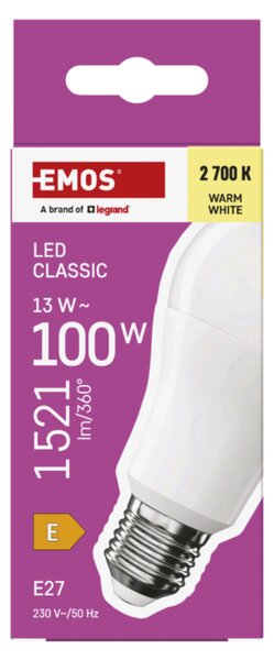 LED žárovka ZQ5E61 E27, 13W, teplá bílá