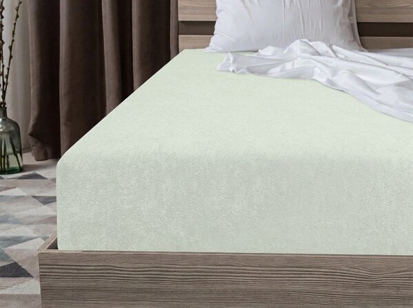 Fleecové napínací prostěradlo MOLTON světle mentolové 90 x 200 cm