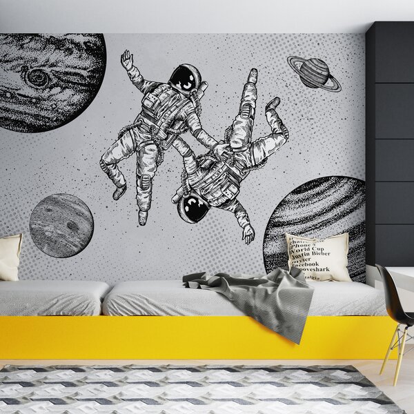 Fototapeta Kresba astronautů ve vesmíru, Vesmírné fototapety, Populární fototapety, w00630 - Tapeko.co.cz