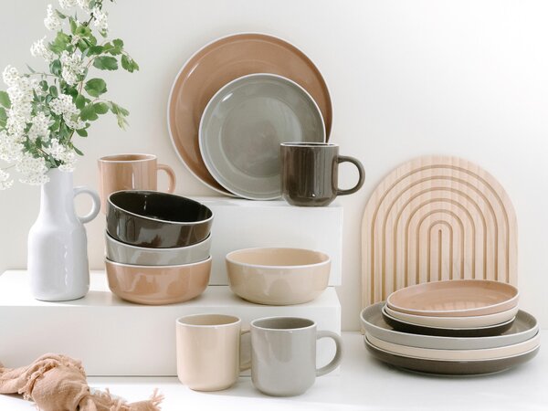 KOMBINOVANÁ SOUPRAVA, 16dílné, kamenina Creatable - Online Only nádobí, Online Only