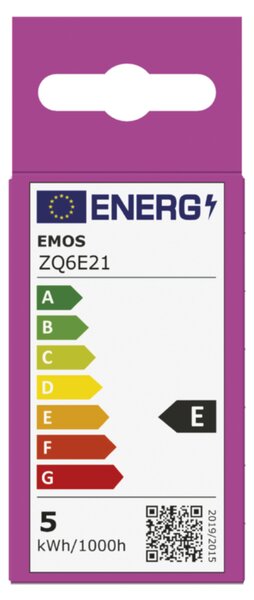 LED žárovka ZQ6E21 E27, 4,2W, teplá bílá