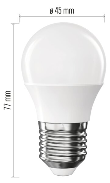LED žárovka ZQ6E21 E27, 4,2W, teplá bílá