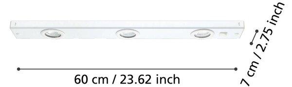 EGLO Kob LED podlinkové světlo s vypínačem, bílá, Bílá / opál, Kuchyň, kov, Moderní