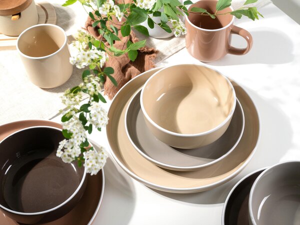 KOMBINOVANÁ SOUPRAVA, 16dílné, kamenina Creatable - Online Only nádobí, Online Only