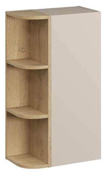Comad Závěsná horní koupelnová skříňka Dalia Cashmere 45 cm kašmírová/dub cremona