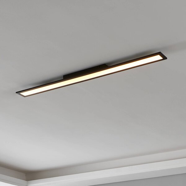 EGLO connect Stropní svítidlo LED Salobrena-Z, 120x10cm, černé, stmívatelný, Černá, Obývací pokoj / jídelna, Hliník, Moderní