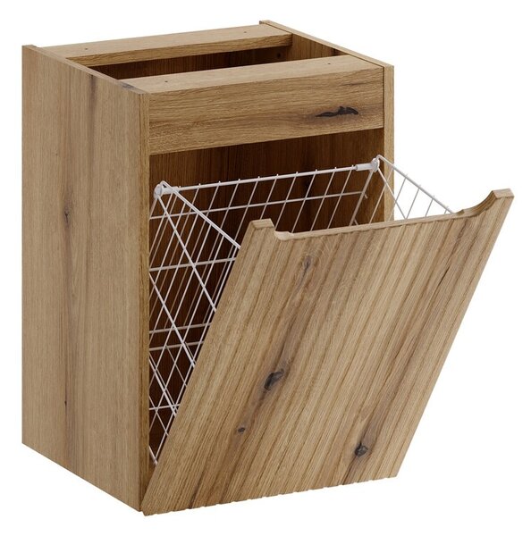 Comad Závěsná skříňka Nova s deskou a košem na prádlo 90 cm dub coast evoke