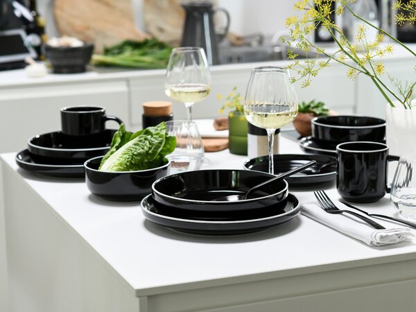 KOMBINOVANÁ SOUPRAVA, 30dílné, kamenina Creatable - Online Only nádobí, Online Only