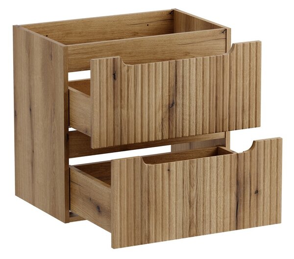 Comad Závěsná skříňka Nova Gaja s deskou a umyvadlem 50 cm dub coast evoke