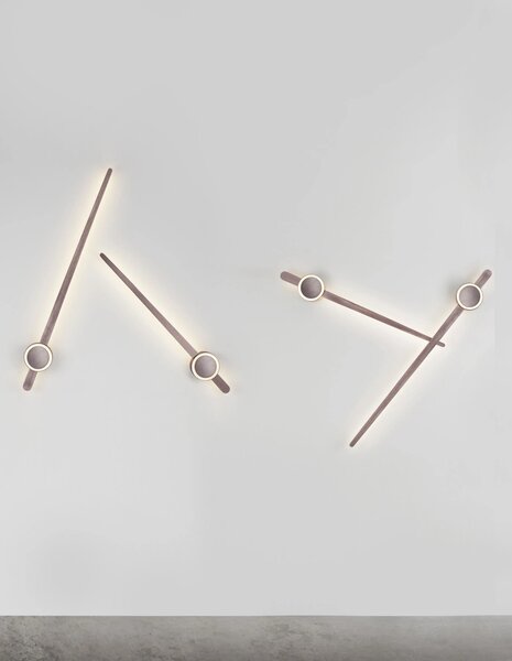 LED nástěnné svítidlo Kedo 80 hnědá