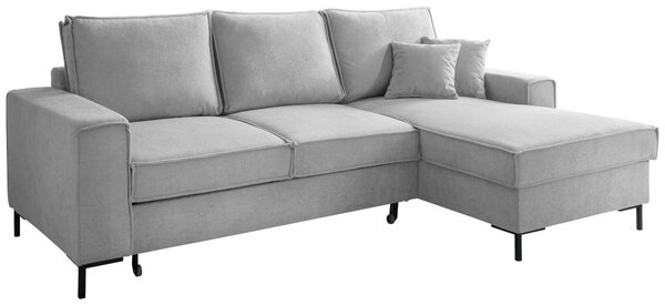 ROHOVÁ SEDAČKA, textil, barvy stříbra Livetastic - Sedací soupravy, Online Only