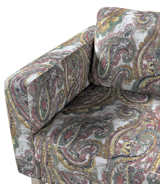 Potah na pohovku IKEA Karlstad, 3-místná, rozkládací barva vícebarevná látka pletený vzor, vzorované