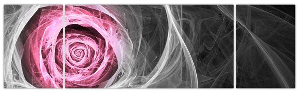 Obraz - Abstraktní růže, fuchsiová (170x50 cm)