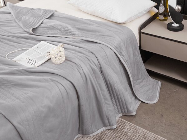 Chladivá letní přikrývka CELIA, šedá Rozměr: 200 x 220 cm
