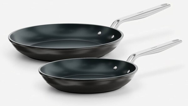 Fabini Sada pánví Meda 5.0 Pro, ø 20 cm + ø 26 cm, 2 díly - Nepřilnavé pánve s keramickým povrchem, černé
