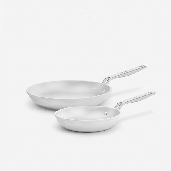 Fabini Sada pánví Meda 5.0 Pro, ø 20 cm + ø 26 cm, 2 díly - Nepřilnavé pánve s keramickým povrchem, světle šedé