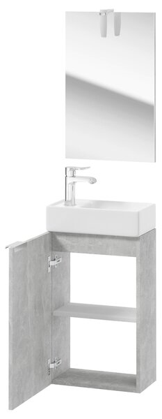 KOUPELNA PRO HOSTY, šedá, 40/60/20 cm MID.YOU - Koupelnové série, Online Only