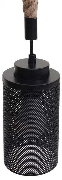 Závěsné svítidlo H82 industrial, tube 3 74205 - kov / bambus - Černá