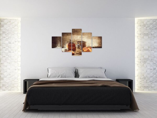 Obraz - Káva a snídaně (125x70 cm)