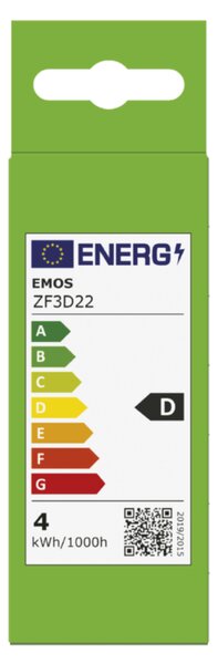 LED žárovka filament ZF3D22 E14, 3,4W, teplá bílá