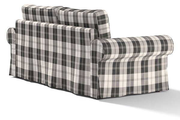 Potah na pohovku IKEA Backabro, 3-místná, rozkládací barva černá látka pletený vzor, vzorované