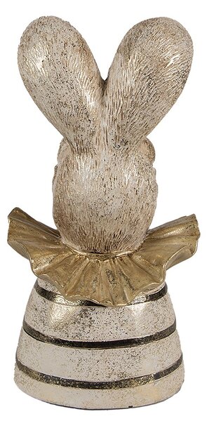 Dekorace busta králík se zlatou patinou - 10*10*20 cm - Clayre & Eef