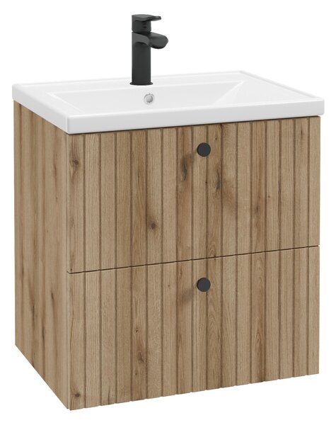 SKŘÍŇKA S UMYVADLEM, barvy dubu, barvy dubu, 61,5 cm MID.YOU - Koupelnové série, Online Only