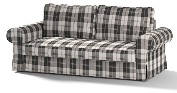 Potah na pohovku IKEA Backabro, 3-místná, rozkládací barva černá látka pletený vzor, vzorované