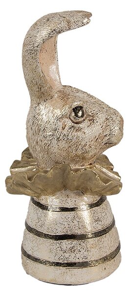 Dekorace busta králík se zlatou patinou - 10*10*20 cm - Clayre & Eef