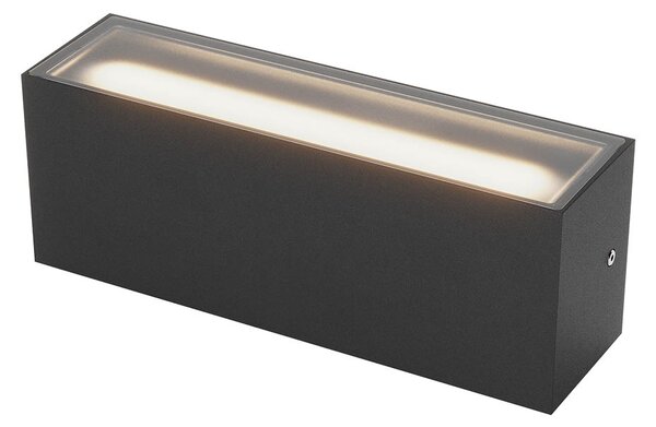 Redo Venkovní LED nástěnné svítidlo Limas, š.30cm, 40W, svícení up/down, IP65 Barva: Černá, Stmívání, řízení: bez stmívání