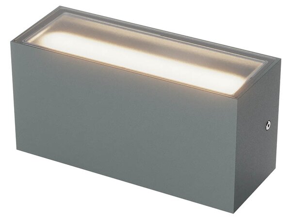 Redo Venkovní LED nástěnné svítidlo Limas, š.22cm, 24W, svícení up/down, IP65 Barva: Černá, Stmívání, řízení: bez stmívání